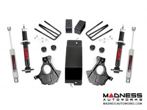 Chevrolet Silverado 1500 4WD Suspension Lift Kit w/ Front Knuckles & Lifted Front Struts - 3.5" Lift - Cast Steel Control Arms